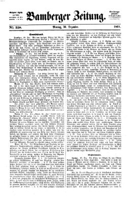 Bamberger Zeitung Montag 30. Dezember 1861