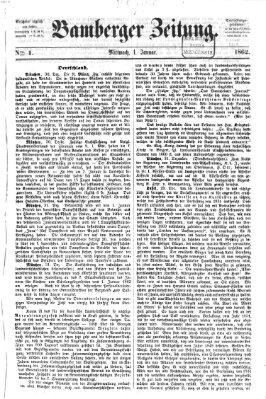 Bamberger Zeitung Mittwoch 1. Januar 1862