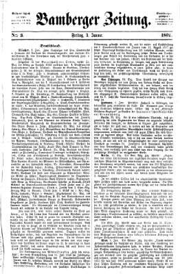 Bamberger Zeitung Freitag 3. Januar 1862