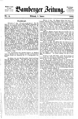 Bamberger Zeitung Mittwoch 8. Januar 1862