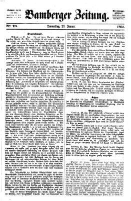 Bamberger Zeitung Donnerstag 23. Januar 1862