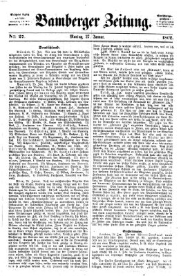 Bamberger Zeitung Montag 27. Januar 1862