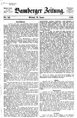 Bamberger Zeitung Mittwoch 29. Januar 1862