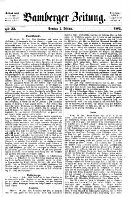 Bamberger Zeitung Sonntag 2. Februar 1862