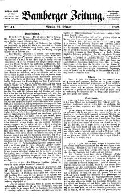 Bamberger Zeitung Montag 10. Februar 1862