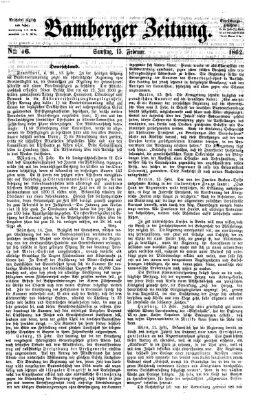 Bamberger Zeitung Samstag 15. Februar 1862