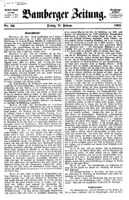 Bamberger Zeitung Freitag 28. Februar 1862