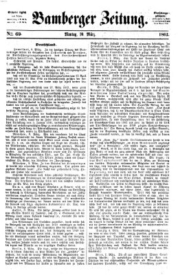 Bamberger Zeitung Montag 10. März 1862