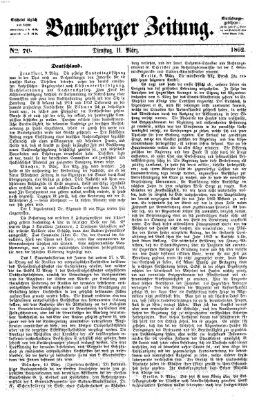 Bamberger Zeitung Dienstag 11. März 1862