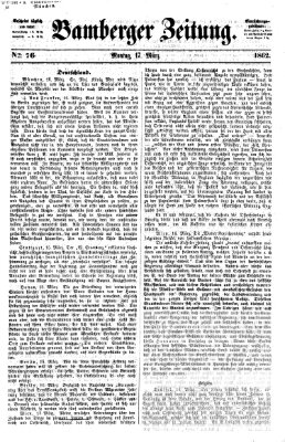 Bamberger Zeitung Montag 17. März 1862