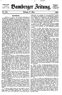 Bamberger Zeitung Mittwoch 19. März 1862