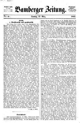 Bamberger Zeitung Samstag 22. März 1862