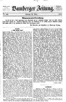 Bamberger Zeitung Sonntag 23. März 1862