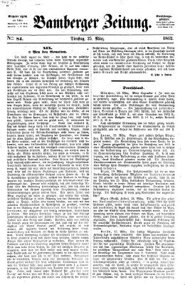 Bamberger Zeitung Dienstag 25. März 1862