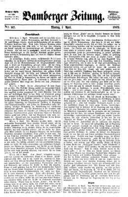 Bamberger Zeitung Montag 7. April 1862