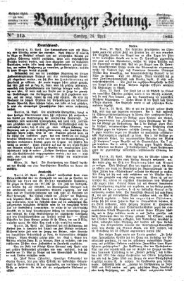 Bamberger Zeitung Samstag 26. April 1862