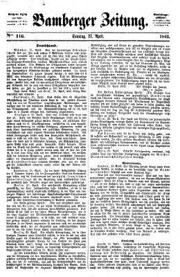 Bamberger Zeitung Sonntag 27. April 1862