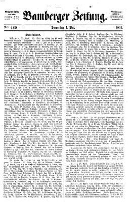 Bamberger Zeitung Donnerstag 1. Mai 1862