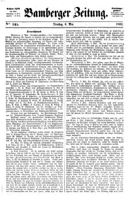 Bamberger Zeitung Dienstag 6. Mai 1862