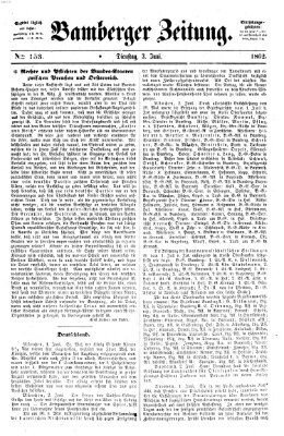 Bamberger Zeitung Dienstag 3. Juni 1862