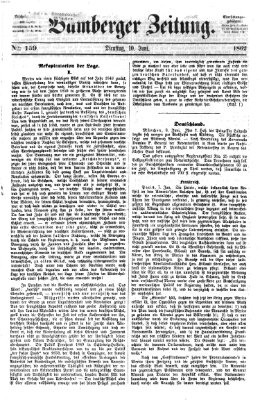 Bamberger Zeitung Dienstag 10. Juni 1862