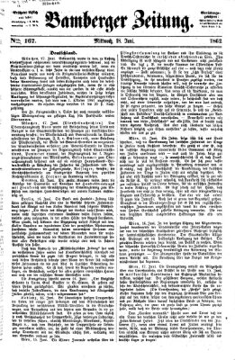 Bamberger Zeitung Mittwoch 18. Juni 1862