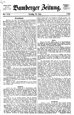 Bamberger Zeitung Dienstag 24. Juni 1862