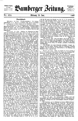 Bamberger Zeitung Mittwoch 25. Juni 1862