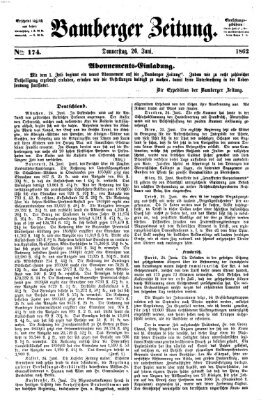 Bamberger Zeitung Donnerstag 26. Juni 1862