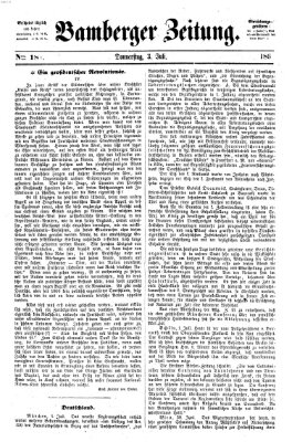 Bamberger Zeitung Donnerstag 3. Juli 1862