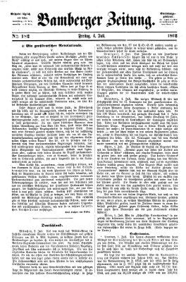 Bamberger Zeitung Freitag 4. Juli 1862