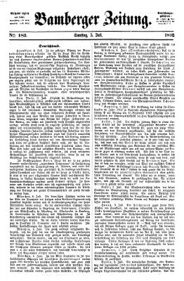 Bamberger Zeitung Samstag 5. Juli 1862