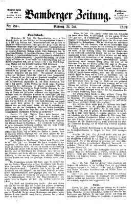 Bamberger Zeitung Mittwoch 23. Juli 1862