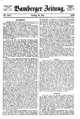 Bamberger Zeitung Dienstag 29. Juli 1862