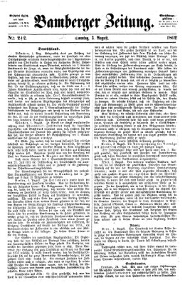 Bamberger Zeitung Sonntag 3. August 1862