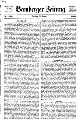 Bamberger Zeitung Samstag 16. August 1862