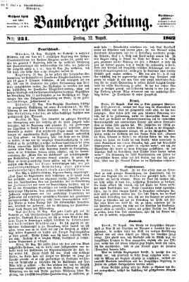 Bamberger Zeitung Freitag 22. August 1862