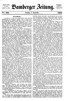 Bamberger Zeitung Dienstag 2. September 1862