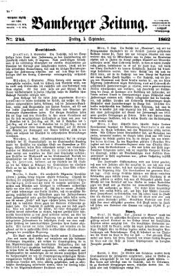 Bamberger Zeitung Freitag 5. September 1862