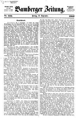 Bamberger Zeitung Freitag 12. September 1862