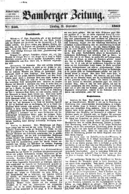 Bamberger Zeitung Dienstag 16. September 1862