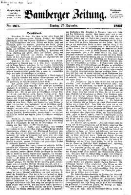 Bamberger Zeitung Samstag 27. September 1862