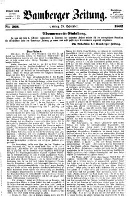 Bamberger Zeitung Sonntag 28. September 1862