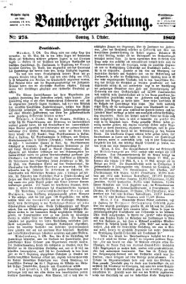 Bamberger Zeitung Sonntag 5. Oktober 1862