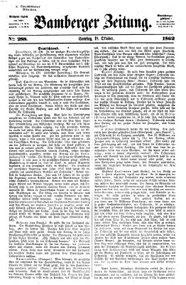 Bamberger Zeitung Samstag 18. Oktober 1862