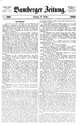 Bamberger Zeitung Sonntag 19. Oktober 1862