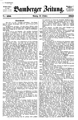 Bamberger Zeitung Montag 20. Oktober 1862