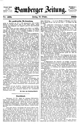 Bamberger Zeitung Freitag 24. Oktober 1862