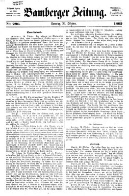 Bamberger Zeitung Sonntag 26. Oktober 1862