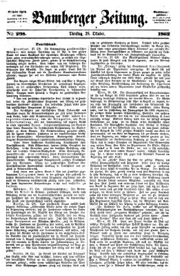 Bamberger Zeitung Dienstag 28. Oktober 1862